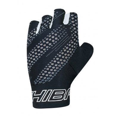 Chiba Bicycle Gloves Ergo (Three-dimensionally shaped, flexible palm) black/white - 1 pair